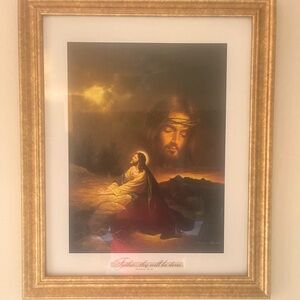 Framed Artwork-Jesus praying unto the Father God❣️